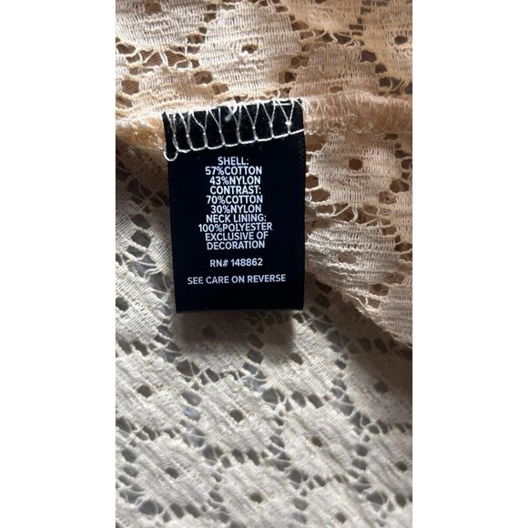 Torrid Mixed Lace Victorian High Neck Sheer Blouse – Plus 3X - Picture 9 of 10